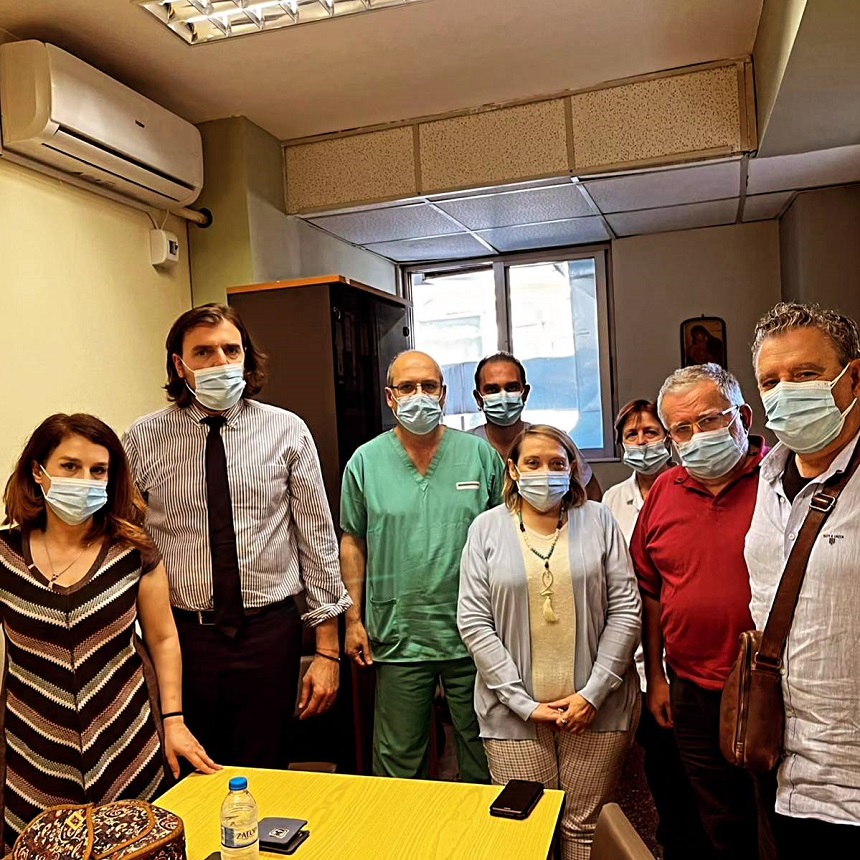 Επίσκεψη Πέτρου Παππά στο Θεαγένειο Αντικαρκινικό Νοσοκομείο Θεσσαλονίκης