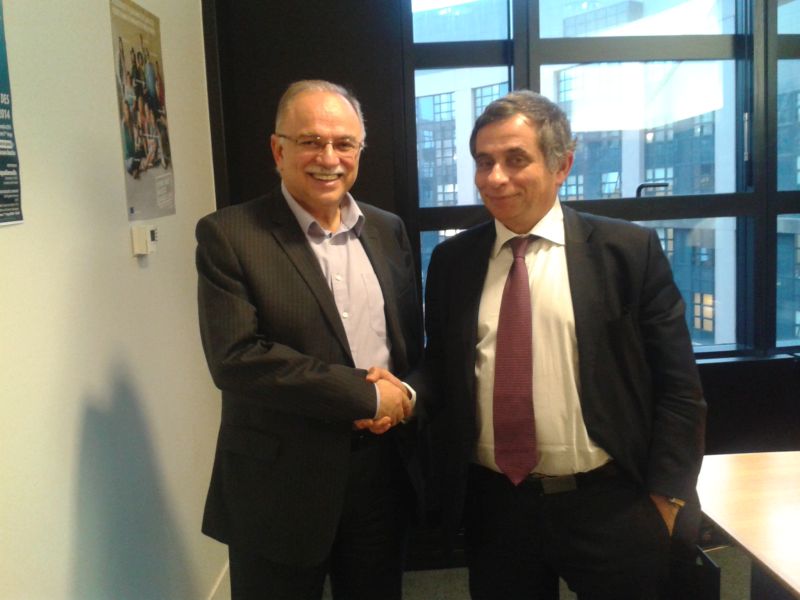 Συνάντηση του Δημήτρη Παπαδημούλη με τον Πρόεδρο  της Ευρωπαϊκής Οικονομικής και Κοινωνικής Επιτροπής (ΕΟΚΕ), Χένρι Μαλός