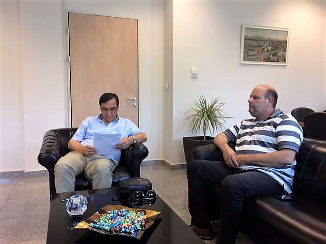 Συνάντηση του βουλευτή ΣΥΡΙΖΑ Αχαϊας Ανδρέα Ριζούλη με τον Πρόεδρο του ΟΛΠΑ Νίκο Κοντοέ