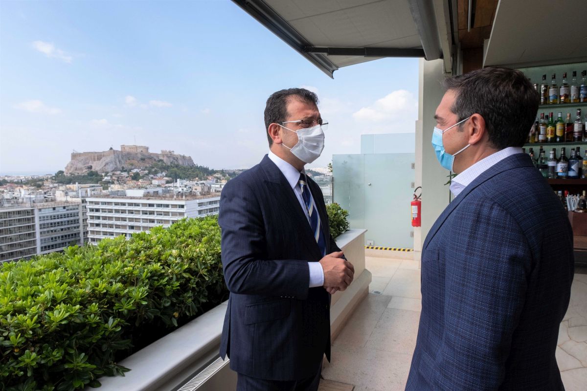 Συνάντηση του Προέδρου του ΣΥΡΙΖΑ-Προοδευτική Συμμαχία, Αλέξη Τσίπρα με το Δήμαρχο Κωνσταντινούπολης, Εκρέμ Ιμάμογλου