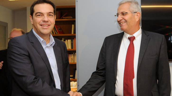 Συνάντηση του Πρόεδρου του ΣΥΡΙΖΑ, Αλέξη Τσίπρα με τον Γενικό Γραμματέα του ΑΚΕΛ, κ. Άντρο Κυπριανού