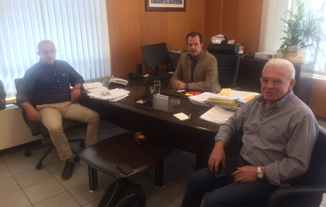Συνάντηση με τον Γενικό Γραμματέα Υποδομών κ. Γιώργο Δέδε, πραγματοποίησαν ο Σ. Βαρδάκης και ο Μ. Θραψανιώτης